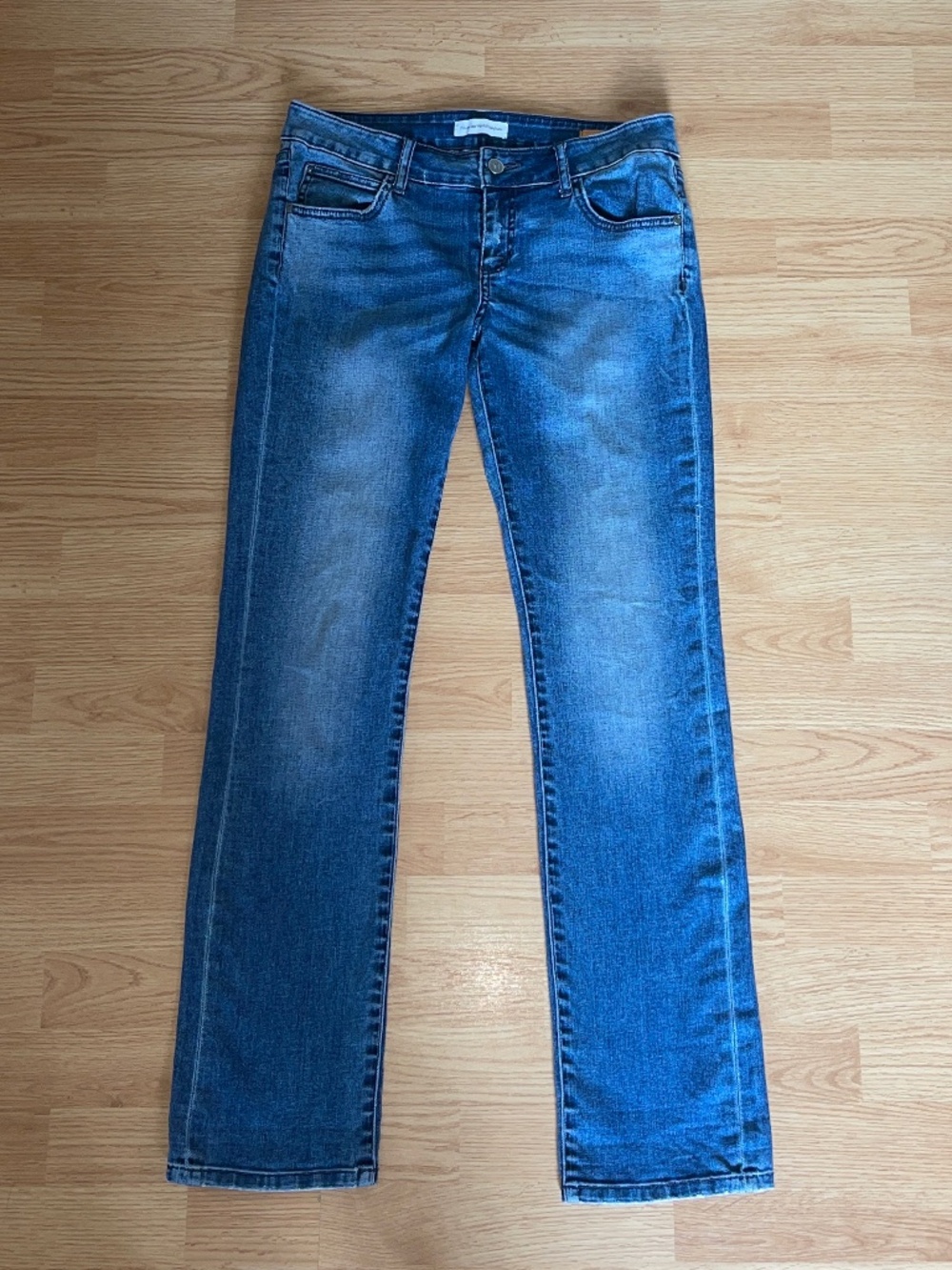 Pilcro by Anthropology Medium Wash Slim Boyfriend Fit Denim Straight Leg Jeans